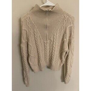 Cream Lucky Brand Women’s Ladies Sweater, Size Adult Medium